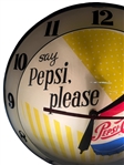 1961 Double Bubble Bottle Top Pepsi-Cola Clock