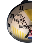 1961 Double Bubble Bottle Top Pepsi-Cola Clock