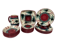 Gail Pittman Red Grapevine Stoneware Dishes