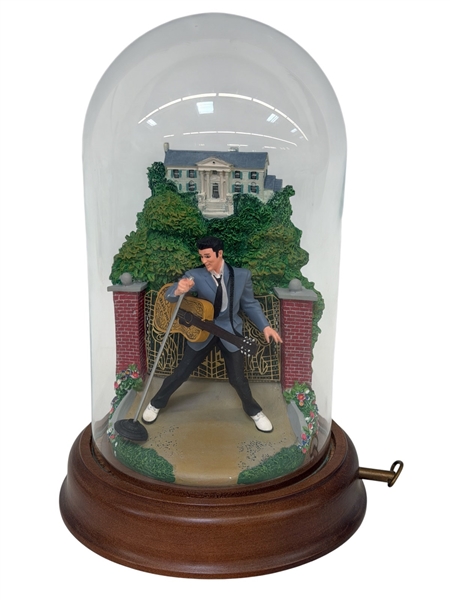 Franklin Mint Elvis Presley Music Box With Globe
