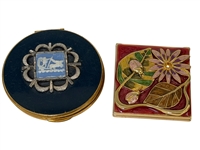 Group of Compacts and Dresser Items