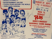 Advertising Cardboard Cleveland Indians Signed by Harmon Killebrew, Roy Sievers, Bob Allison