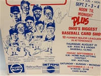 Advertising Cardboard Cleveland Indians Signed by Harmon Killebrew, Roy Sievers, Bob Allison