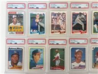 (17) Graded Baseball Cards: Trout, Griffey, Bonds, Others