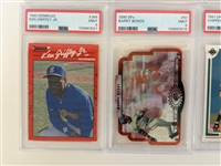 (17) Graded Baseball Cards: Trout, Griffey, Bonds, Others