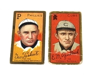 (2) 1911 T205 Baseball Cards; Reulbach, Paskert