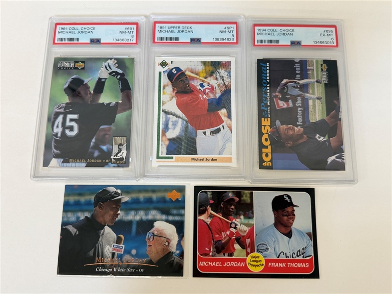 (5) Michael Jordan Sports Cards (3) Graded