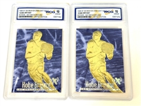 (2) Kobe Bryant WCG Graded 1996-97 Skybox Ex2000 23kt. Gold Gem Mint 10
