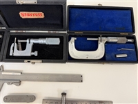 Machinist Tools; Micrometers, Rulers, Prod. Calculators, by Starrett and Lufkin