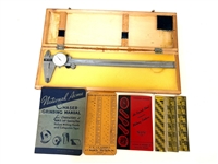 Machinists Group Fowler Dial Calipers in Wood Case