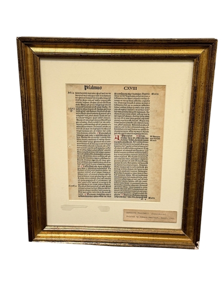 1491 Commentary on the Psalms by Roman Statesman and Scholar Cassidorus