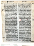 1491 Commentary on the Psalms by Roman Statesman and Scholar Cassidorus