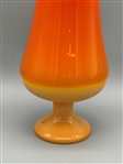 L.E. Smith Orange Bittersweet Mid Century Art Glass Vase