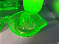 Group of Uranium Glass; Fenton, Jeannette