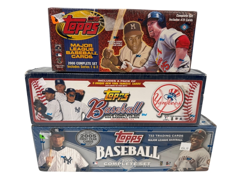 (3) Sealed MLB Complete Baseball Card Sets
