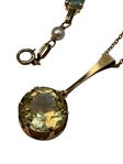 14k Gold Jade and Citrine Jewelry Necklace and Bracelet