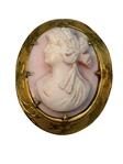 (2) 10k Gold Cameos