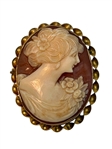 (2) 10k Gold Cameos