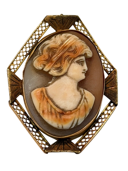 14k Gold Cameo 