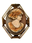 14k Gold Cameo 