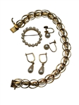14k Gold and Pearls Jewelry