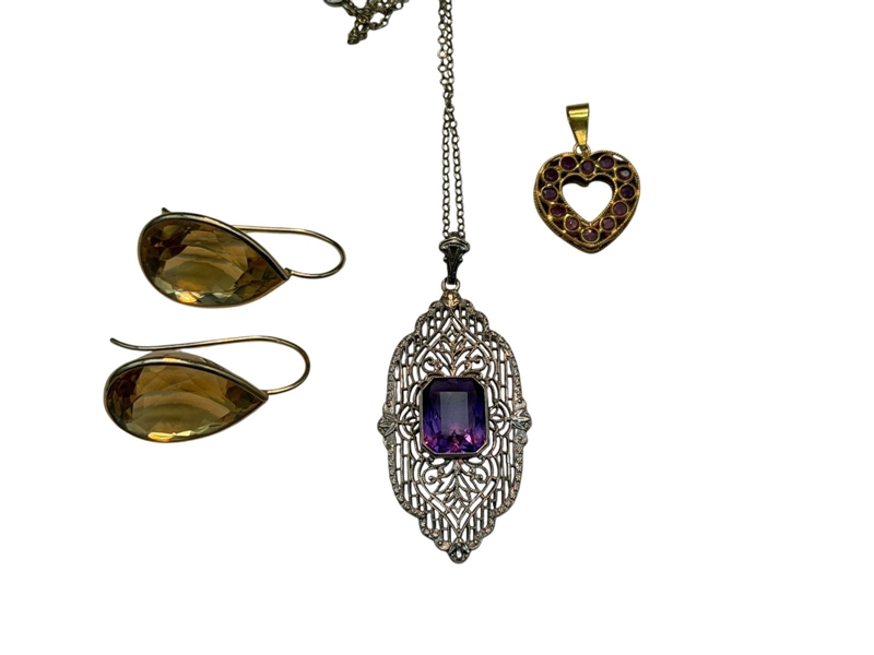 14k & 18k Gold Jewelry; Earrings, Necklace, Pendant