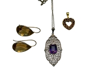14k & 18k Gold Jewelry; Earrings, Necklace, Pendant