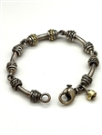 David Wysor Sterling Silver, 18k Gold Link Bracelet