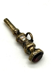 9k Gold Pendant With Red Stone Top