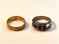 (2) Gold Bands; 10k and 18k.