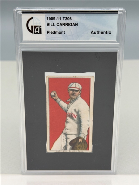 1909-1911 T206 Piedmont Cigarettes Bill Carrigan Graded