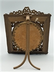 Hand Painted Portrait Miniature in Jeweled Gilt Frame