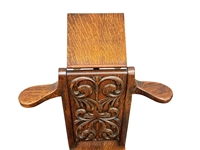 Unique Arts and Crafts Chair, Ornate Carvings