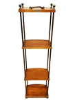 Stiffel Brass and Wood Shelving Unit