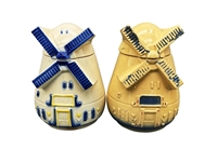 (2) Fredericksburg Art Pottery Dutch Windmill Cookie Jars