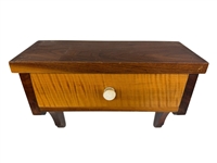 One Drawer Tiger Maple Front Wall Sconce Shelf