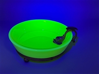 Uranium Glass Dolphin Ormolu Mounted Handle Ashtray