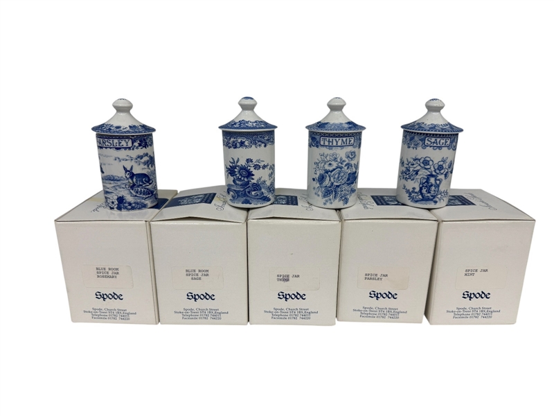 Spode Blue Room Collection Aesops Fables Spice Jars