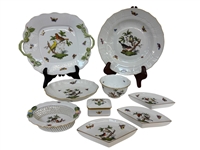 Group of Herend Rothschild Bird Serving Dishes