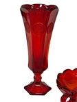 (3) Fostoria Ruby Red Coin Dot Glass Pieces