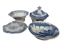 Group of Transferware; Alleghany, Meakin, Wedgwood: 