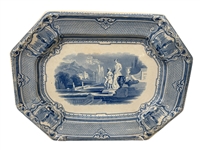 (6) Transferware Platters; Clementson, Spode, Florentine, Heath