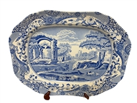 (6) Transferware Platters; Clementson, Spode, Florentine, Heath