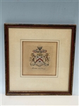 1770 Morton Lord Ducie Coat of Arms Matted and Framed