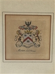 1770 Morton Lord Ducie Coat of Arms Matted and Framed