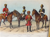 Chromolithograph Types of imperial Service Troops India by R. Simkin
