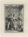 Pierre Philippe Choffard Engraving "Death Embraces Woman"