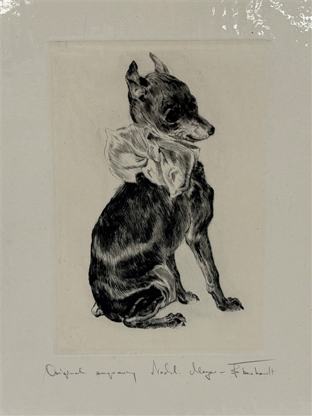 Miniature Pinscher Dog Engraving 