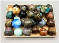 (27) Hand Made Shooter Marbles, Some Agate