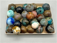 (27) Hand Made Shooter Marbles, Some Agate